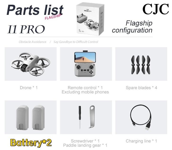 CJC i1 PRO Mini Drone for Kids & Adults - HD Dual Camera, Obstacle Avoidance, 360° Flip, 10min Flight Time, Perfect for Novices Over 4 Years Old, Christmas Gift stable hover