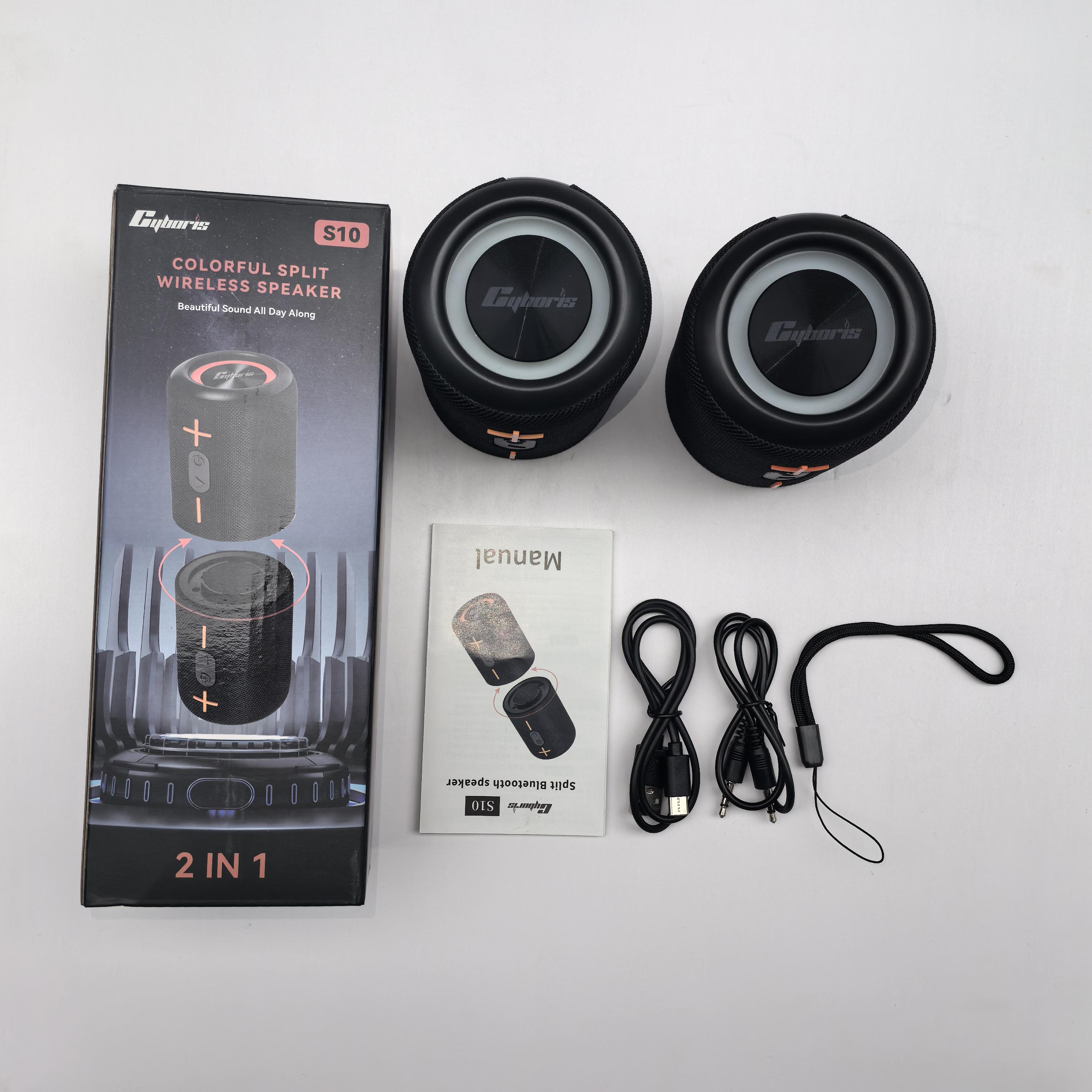 New upgrade 2 in 1 portable Bluetooth speaker with 20-watt stereo bass effect, IPX6 level waterproof performance and home theater surround sound. Modern style, a must-have for music lovers. Supports Bluetooth 5.3 connection. Boombox Birthday