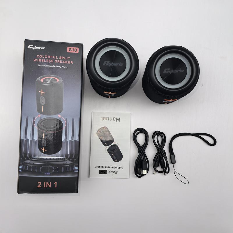 New upgrade 2 in 1 portable Bluetooth speaker with 20-watt stereo bass effect, IPX6 level waterproof performance and home theater surround sound. Modern style, a must-have for music lovers. Supports Bluetooth 5.3 connection. Boombox Birthday New upgrade 2 in 1 portable Bluetooth speaker with 20-watt stereo bass effect, IPX6 level waterproof performance and home theater surround sound. Modern style, a must-have for music lovers. Supports Bluetooth 5.3 connection. Boombox Birthday