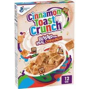 Cinnamon Toast Crunch Breakfast Cereal, Crispy Cinnamon Cereal, 12 oz Cinnamon Toast Crunch Breakfast Cereal, Crispy Cinnamon Cereal, 12 oz