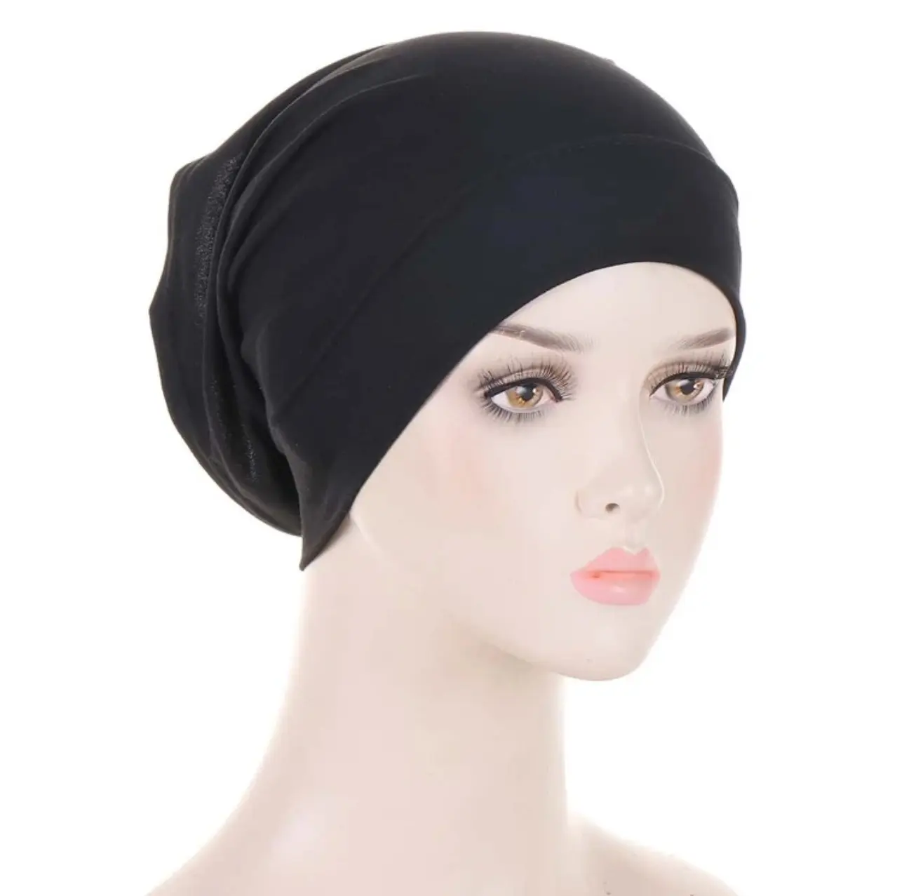 Ayeshas Collection Modest Cotton Jersey Hijab Undercap - Black, Comfortable Fit, Breathable, Lightweight, Versatile Women’s Casual Accessory