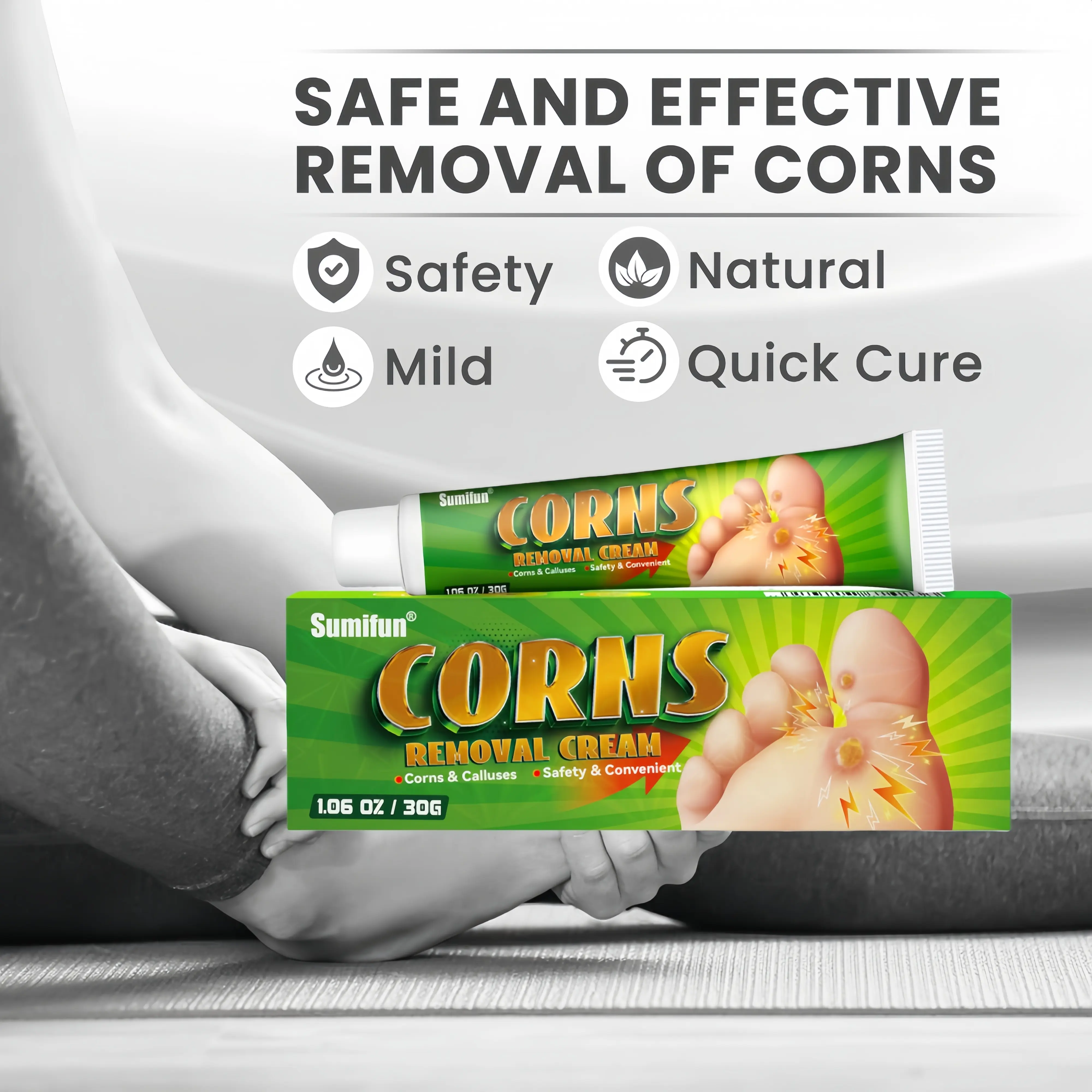 Buy 1 Get 1 Free Foot and Hand Corn and Callus Relief Cream Natural Soothing, Repairing, 24 Months