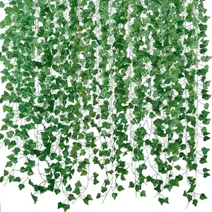 Fake Vines for Room Decor(12 Pack 84 Feet) Aesthetic Artificial Plant Ivy Leaves Hanging Greenery Garlands for Home Bedroom Wall Wedding Christmas Party Office Patio Outdoor Garden Décor