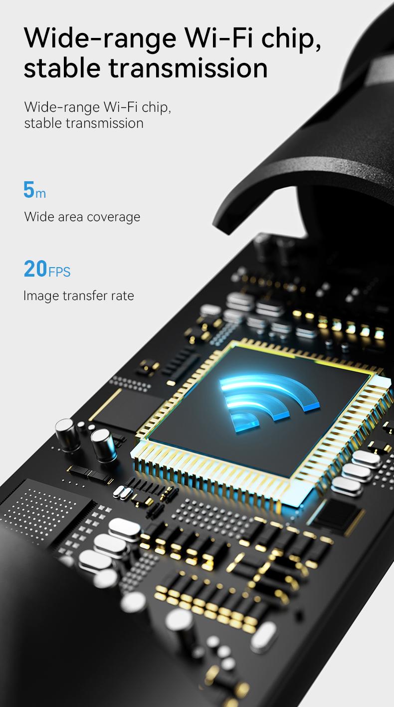 1080P HD EarWax Removal Tool with Camera 6 Ear Spoons Set Rechargeable USB Battery Dual Power Safe Ear Care Gentle with WiFi