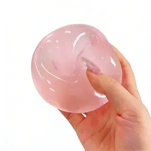 Pink cherry blossom powder coconut oil handmade ball, maltose noisy ball, DIY decompression toy, relieve work and study pressure, holiday gift for friends and children