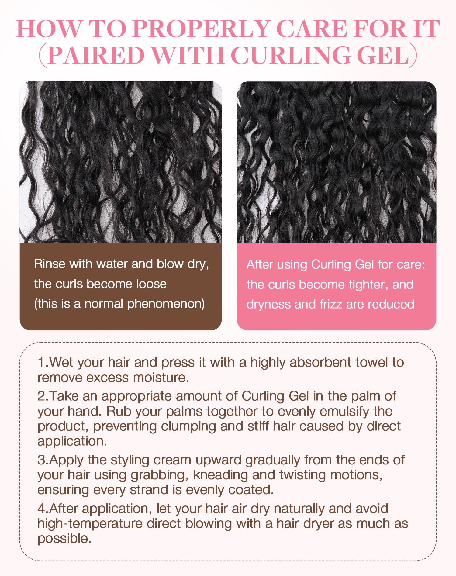 GOO GOO Hair Extensions Elf Curl Clip in Human Hair Extensions, 7Pcs/9Pcs 18-22Inch Elf Curl Clip in Human Hair Double Weft Natural Curl Hair Full Head for Women#Greenish#TikTokShopSpringGlowUp