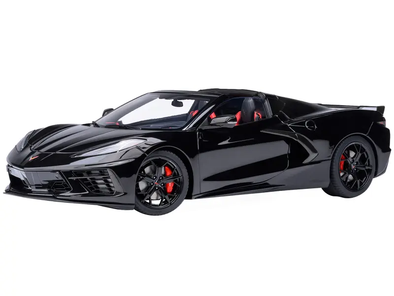 2020 Chevrolet Corvette C8 Stingray Black 1/18 Model Car by Autoart
