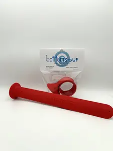 Bottoms Up Bottle Emptying Stabilizer Band in Sleigh Rid Red