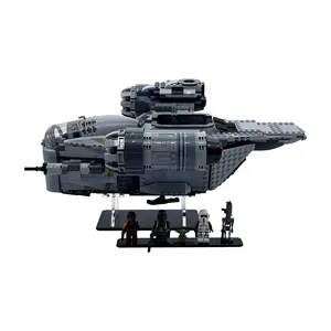 Acrylic Angled Minimalist Display Stand Compatible with LEGO® 75292 Razor Crest - Set not included
