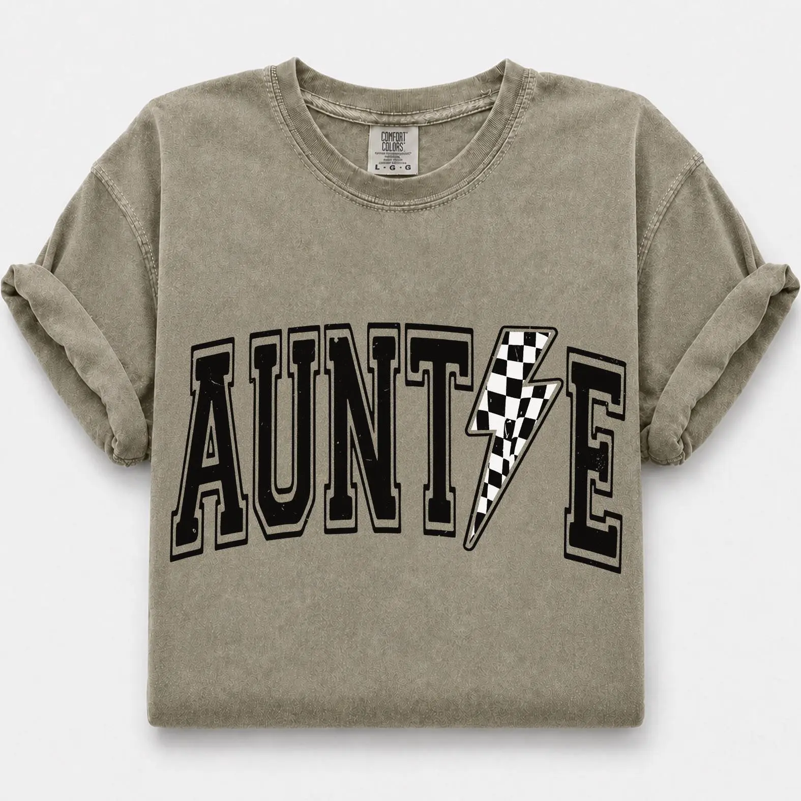 Comfort Colors Auntie Shirt, Lightning Bolt Auntie Graphic Tee, Aunt Shirt, Gift for Aunties