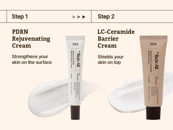 [Dr. Reju-All Official] Heal & Shield Duo  - Advanced PDRN Rejuvenating Cream & LC Ceramide Cream