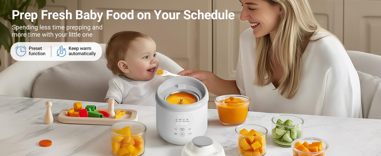 Bear NutriEase AllStage Stainless Steel Baby Food Maker Steamer and Blender, Truly OneStep Baby Food Processor Puree Maker Grinder Mills, Auto Cooking&Grinding for Healthy Homemade Baby Food, BPA-Free Bear NutriEase AllStage Stainless Steel Baby Food Maker Steamer and Blender, Truly OneStep Baby Food Processor Puree Maker Grinder Mills, Auto Cooking&Grinding for Healthy Homemade Baby Food, BPA-Free