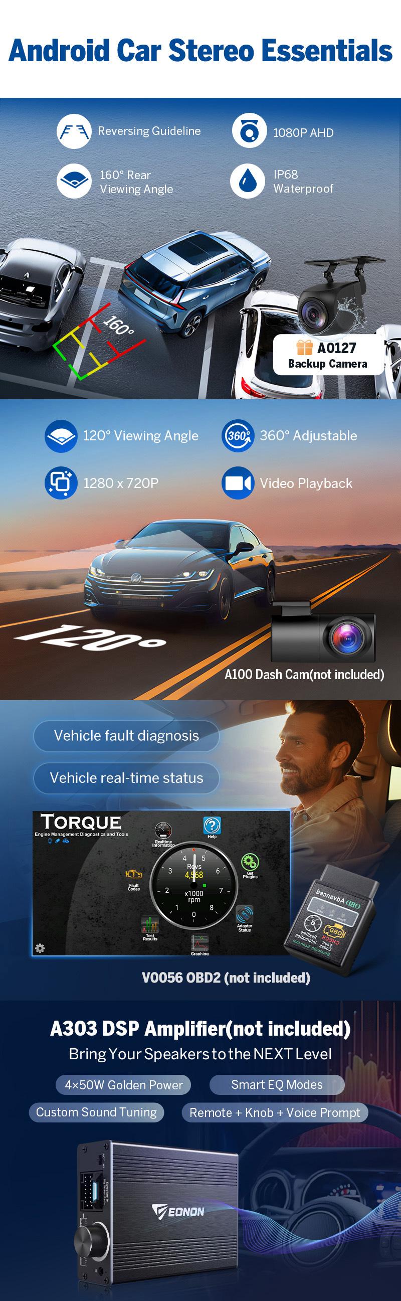 Eonon Car Stereo for Chevy Silverado GMC Sierra 2014-2018 Android 13/14 Head Unit with Wired/ Wireless CarPlay Android Auto 10.1" Car Radio Touch Screen SWC Sub BT Backup Camera Dashboard Upgrade - GMSX7A / GMSX6S2 Eonon Car Stereo for Chevy Silverado GMC Sierra 2014-2018 Android 13/14 Head Unit with Wired/ Wireless CarPlay Android Auto 10.1" Car Radio Touch Screen SWC Sub BT Backup Camera Dashboard Upgrade - GMSX7A / GMSX6S2