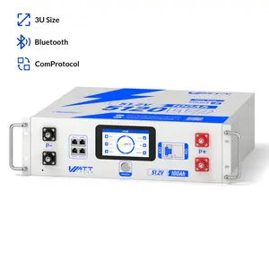 WattCycle Upgrade Gen2 48V 100Ah LiFepo4 lithium Battery Rack BatteryServer  – Active Balancing, LCD, Bluetooth & Smart Comms-48-volt battery for the inverter,solar battery,solar system,deep cycle,usb-c output-UL 1973