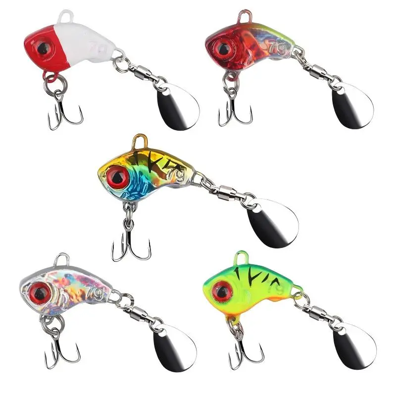 Cyclone Vibration Spinner Baits, Saltwater Fishing Lures with Rattling Sound, Versatile Jig for Freshwater and Salt Angling, Bass Fishing, Fishing Equipment