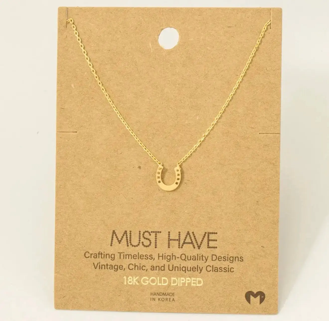 Mini Horseshoe Pendant Necklace