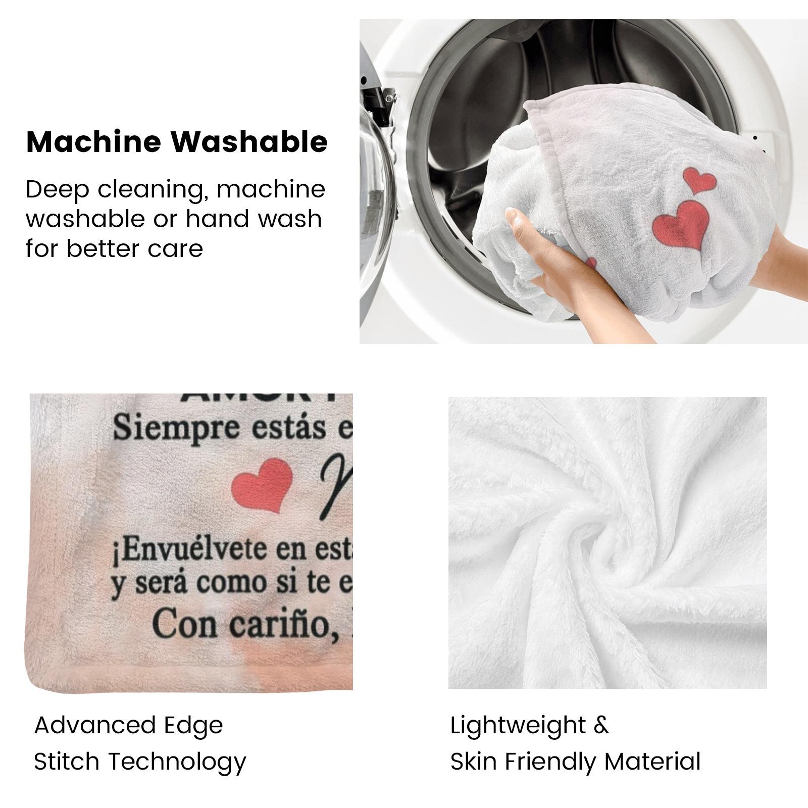 A mi Nieto Abuela’s Love Flannel Blanket Soft Cozy Spanish Language Gift Throw with Heartfelt Grandmother to Grandson Messages Adorable Illustration Perfect for Gifting to Your Grandson