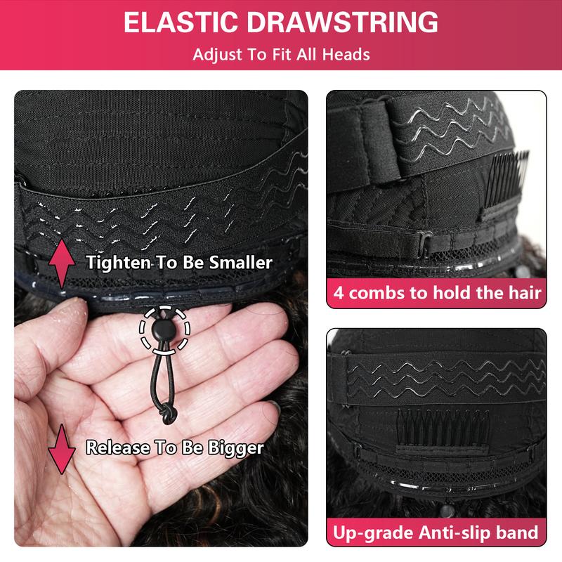 QUANDIAN 13X6 Burmese Curly Glueless Highlight Lace Front Wigs Human Hair Pre-Cut HD Lace Beginner Friendly Pre Bleached Upgraded Drawstring for Women