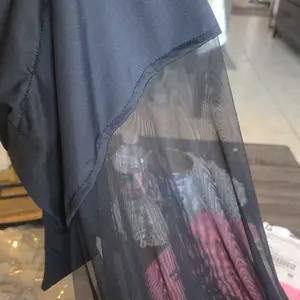 2 in 1 Instant Swim and Gym Hijab Quick Dry Waterproof Undercap with Presewen Mesh Hijab Casual Black