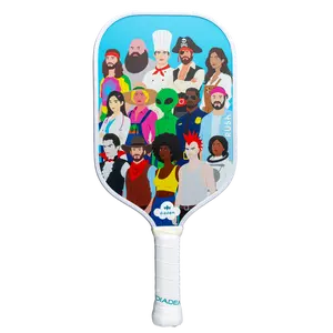 Diadem People of Pickleball by Shelby and Sandy Rush Model Paddle 7.9 oz Custom Cover with Sticker Pack and Character Designs on Both Sides
