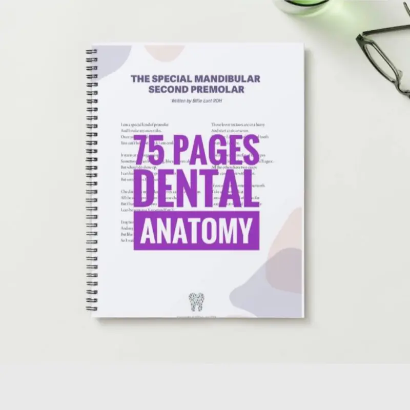 Dental Anatomy Interactive Notebook for Hygiene Students - 75 Pages of Dental Anatomy Paper Book, Anatomical Drawing Guide Textbook, Spiral-Bound, Detailed Colored Drawings, All Tooth Types