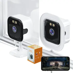 2K Window Camera with 32GB SD Card, AI Night Vision 5G/2.4G WiFi Indoor Camera for Home Outdoor Security, AI Window Anti-Glare & Motion Detection & APP 20+ Siren, Two-Way Audio Talk - 1 Pack