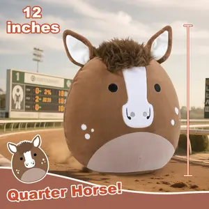 PEACHCAT Original Quarter Horse & Appaloosa Horse Stuffed Animal 12" Cute Horse Plush Soft Plushies Toys Gifts for Kids Adults Brown #summervibes Soft Huggable