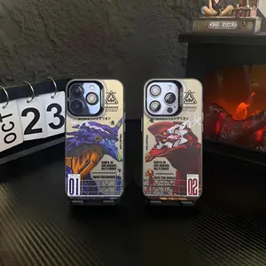 Anime EVA Hot New Century Evangelion Phone Case for i Phone 16 15 14 13 12 11 Pro Max X XR XS MAX 8 7 Plus Shockproof Frosted Back Plate Not Included Lens