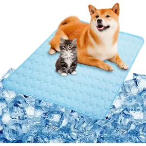 Washable Pet Cooling Mat, Summer Cooling Pad for Dogs & Cats, Comfortable Pet Tools Mat for Home & Car Use