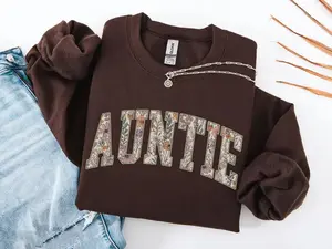 Auntie Sweatshirt, Aunt Sweater, Floral Auntie Sweater, New Aunt Gift, Pregnancy Announcement, Gift for Aunt, Pregnancy Reveal to Aunt - EVA RAMOS