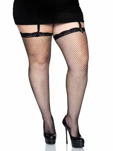 Gwen Plus Fishnet Thigh High Stockings Gwen Plus Fishnet Thigh High Stockings