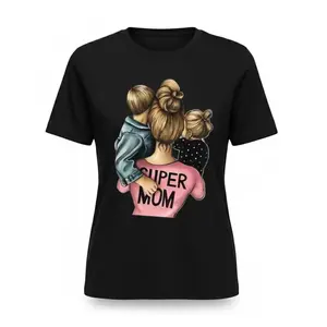 SUPER MOM T-shirt Mom Life Parenting Family Love Kids Children Mothers Day Gift Cute Illustration Graphic Tee Apparel Birthday Present Best Mom Shirt