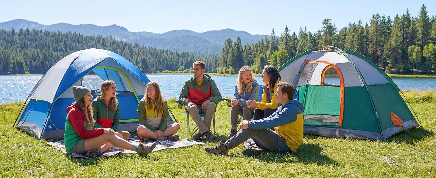 2/4 Person Waterproof Camping Tent with Rainfly, Easy Setup Dome Tent with Mesh Windows & Skylights, Lightweight Portable Tent for Outdoor Camping, Festivals & Backyard 2/4 Person Waterproof Camping Tent with Rainfly, Easy Setup Dome Tent with Mesh Windows & Skylights, Lightweight Portable Tent for Outdoor Camping, Festivals & Backyard