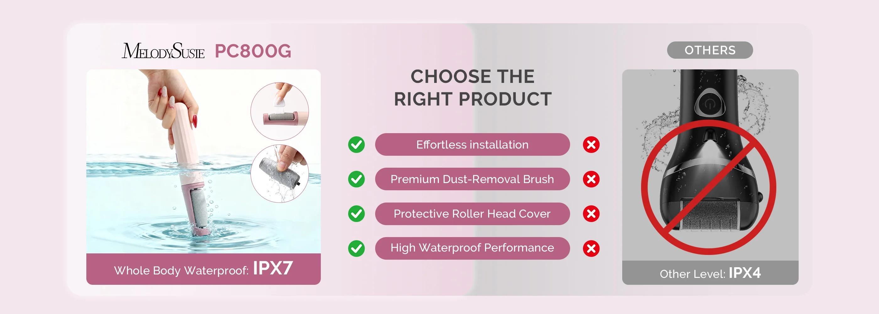 PC800G Rechargeable Feet Callus Remover, ginger nail treatment and portable foot care tool