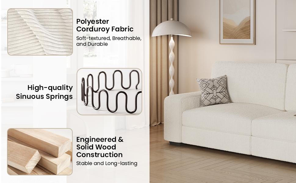 Yaheetech 83.5″ W 2-seater Upholstered Couch, Modern Corduroy Fabric Sofa Couch with Side Storage Pockets, USB Charging Ports for Living Room, 2 Packages Delivery Yaheetech 83.5″ W 2-seater Upholstered Couch, Modern Corduroy Fabric Sofa Couch with Side Storage Pockets, USB Charging Ports for Living Room, 2 Packages Delivery