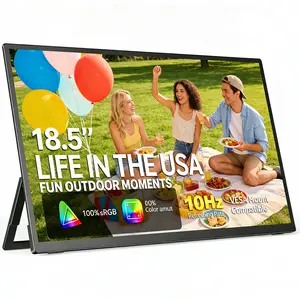 UPERFECT 18.5 Inch FHD 1080P Portable Gaming Monitor 144Hz IPS Display 100% sRGB HDR Low Blue Light Ultra-Slim Kickstand Dual Speakers USB-C HDMI Plug & Play for Laptop PC Mac PS5 Xbox Switch Gaming Remote Work monitor freesync Full Office hz work mini C