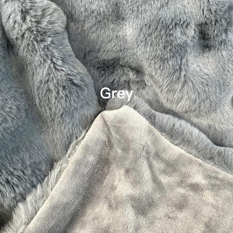 {Valentine's Day }H&D Faux Rabbit Fur Blanket-Pillow not included- Bubble Blanket-Luxury Plush Velvet Throw,  Ultra-Soft Fleece, Warm Cozy Winter Blanket for Couch-Elegant, Bed,  Sofa, Lightweight, solid color comfy blanket