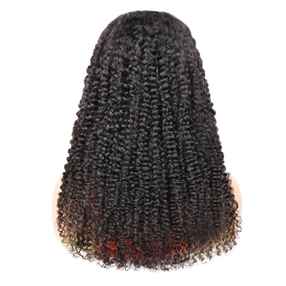 FORGIRL FOREVER Kinky Curly 13x4 Lace Front Human Hair Wigs For Black Women Pre-Plucked Afro Curly Transparent Lace Frontal Human Hair Wigs