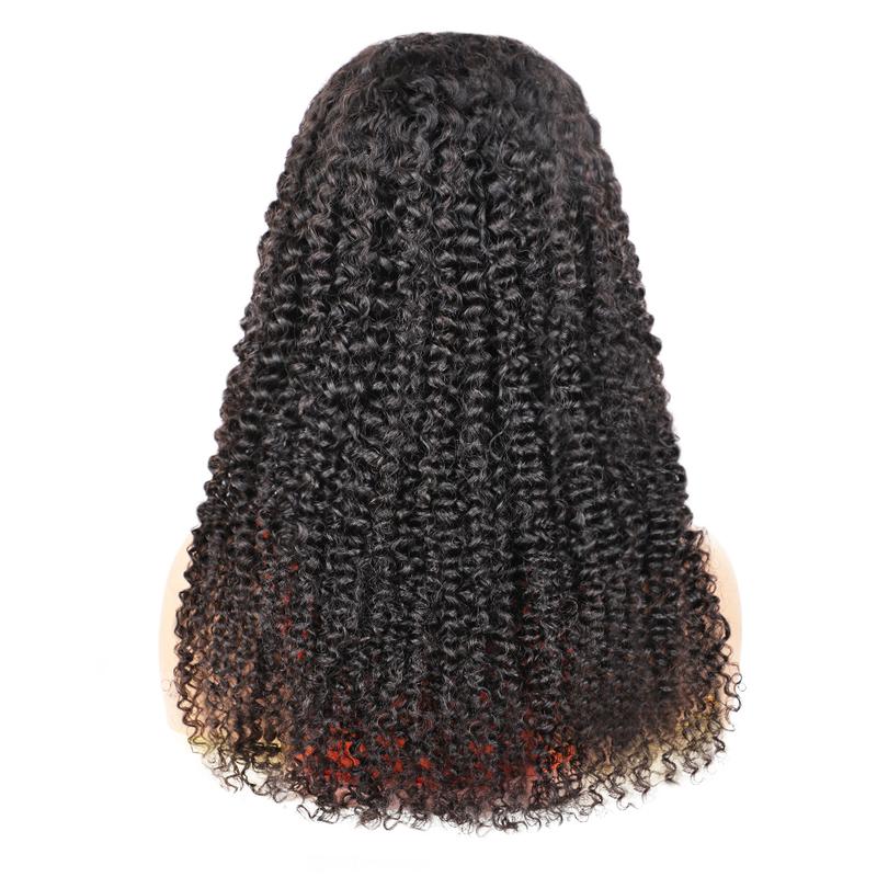 FORGIRL FOREVER Kinky Curly 13x4 Lace Front Human Hair Wigs For Black Women Pre-Plucked Afro Curly Transparent Lace Frontal Human Hair Wigs