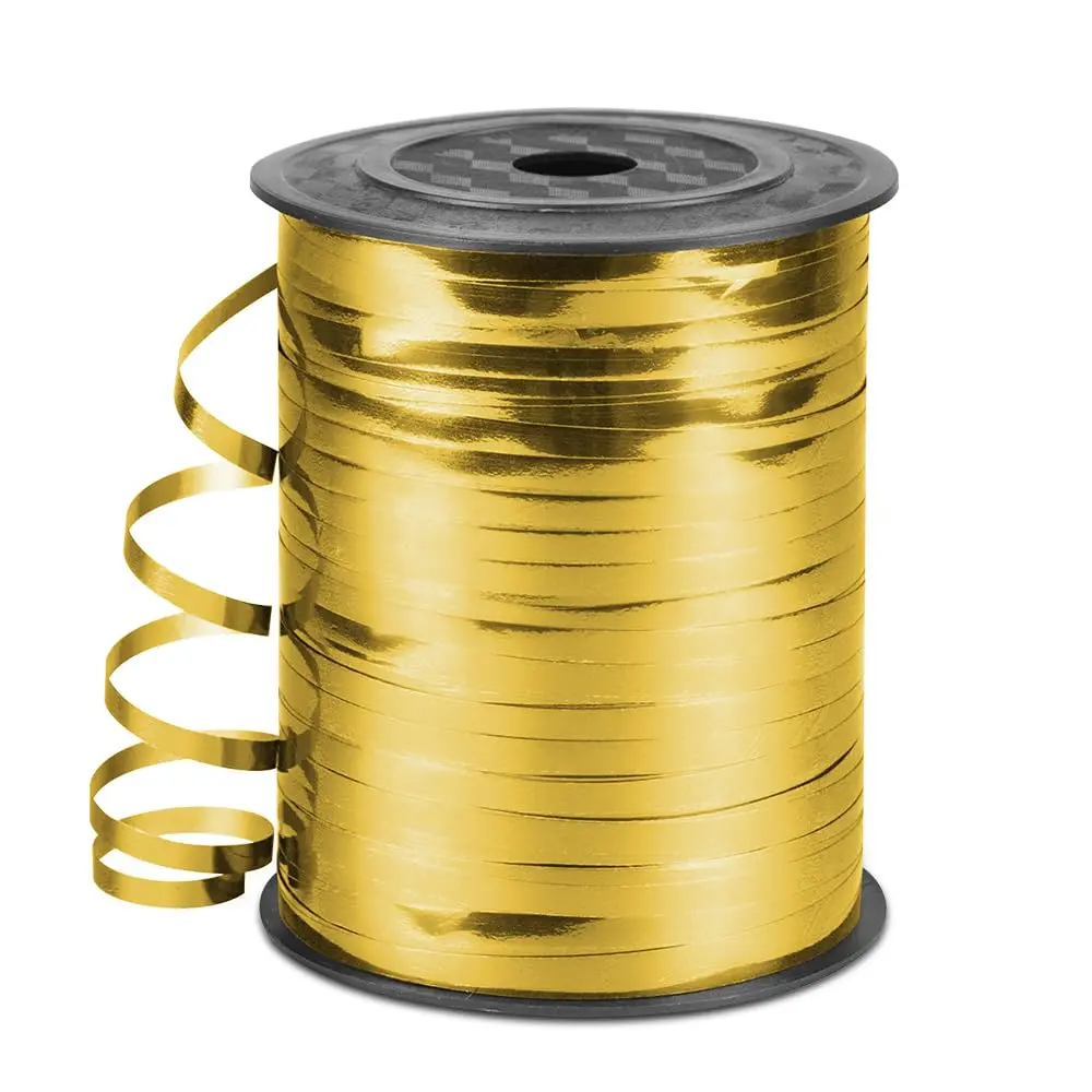 500 Yards 3/16" Metallic Curling Ribbon  Shiny Balloon String 1 Roll For Gift Wrapping Curly Birthday Wedding Party Festival Decoration Shower Art Crafts