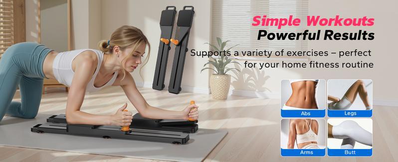 Terra Gym Multi-functional Adjustable Ab Exercise Board, Split Ab Slide Roller Board, Home Pilates Reformer with Knee Mat for Home Gym Core & Ab Strength Training, Abdominal Crunch Machine Terra Gym Multi-functional Adjustable Ab Exercise Board, Split Ab Slide Roller Board, Home Pilates Reformer with Knee Mat for Home Gym Core & Ab Strength Training, Abdominal Crunch Machine