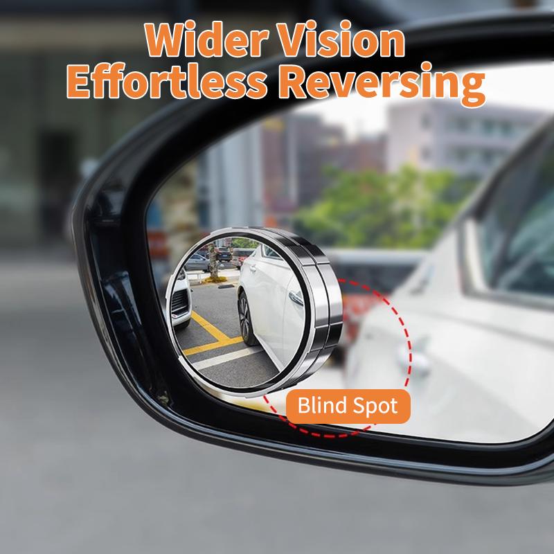 2PCS Wide Angle Car Blind Spot Mirror for SUV Trucks Safety, Universal 360° Adjustable Rearview Side Mirror