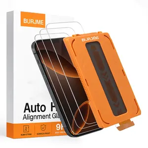 Burjme 2 Pack Screen Protector for iPhone 16 Pro Max HD Clear Auto-Align Bubble-Free Easy Install