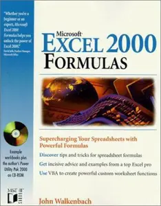 USED-Microsoft Excel 2000 Formulas by John Walkenbach (Paperback)