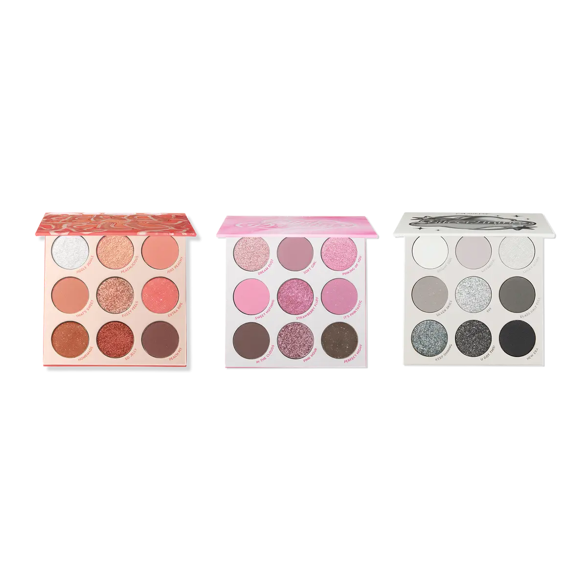 Colourpop Cosmetic Eyeshadow 3-Pack Trio: Peach Jelly, Pink Dreams, & Silver Lining