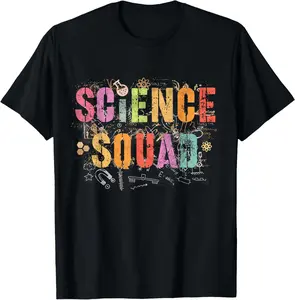 100% Cotton Vintage SCIENCE SQUAD Technology Teacher Team Student STEM T-Shirt