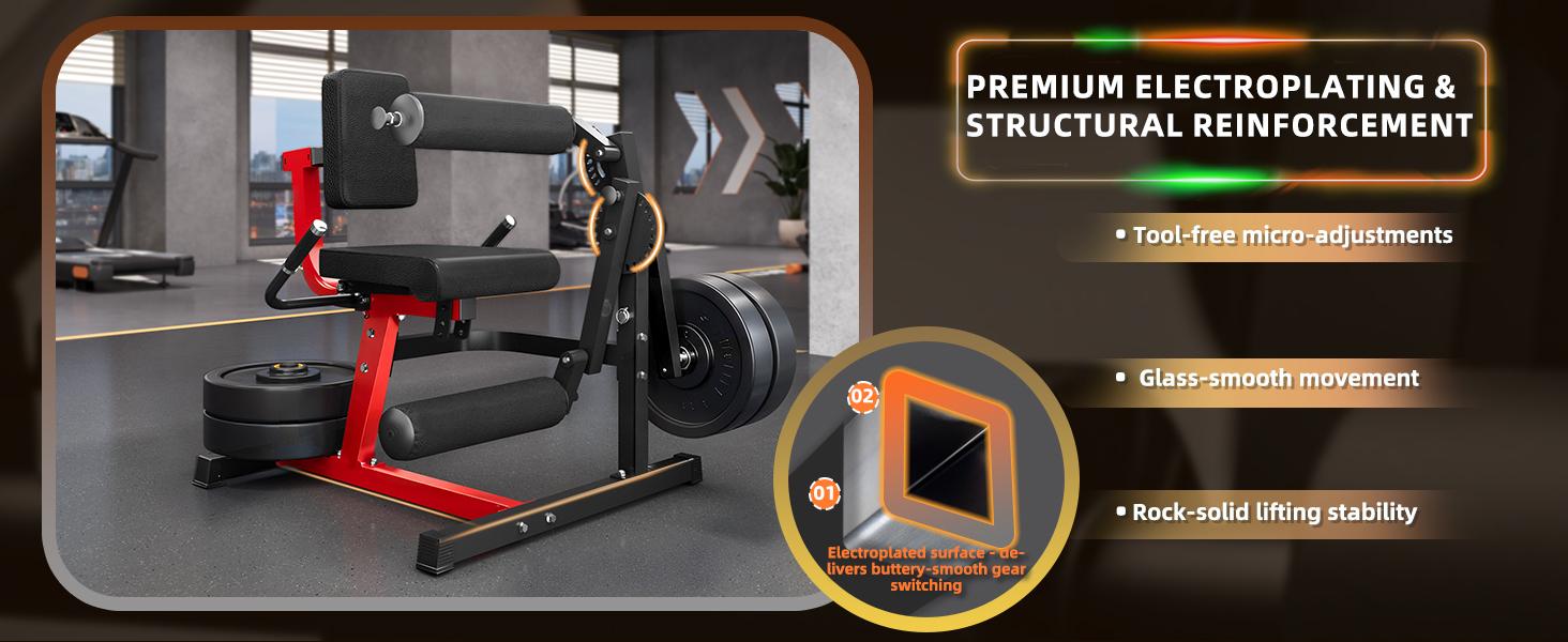 Leg Extension and Curl Lower Body Workout Machine, Heavy Duty Adjustable Leg Rotary Extension Plate Loaded Fitness Equipment for Thigh Home Gym, for 1''/2'' Weight Plates with Easy Mobility Wheels Leg Extension and Curl Lower Body Workout Machine, Heavy Duty Adjustable Leg Rotary Extension Plate Loaded Fitness Equipment for Thigh Home Gym, for 1''/2'' Weight Plates with Easy Mobility Wheels