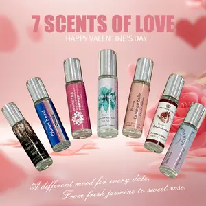 Parisian Romance Perfume Oil Roll-On Set Long Lasting Fragrance Travel Size Perfect Valentine's Day Gift for Her