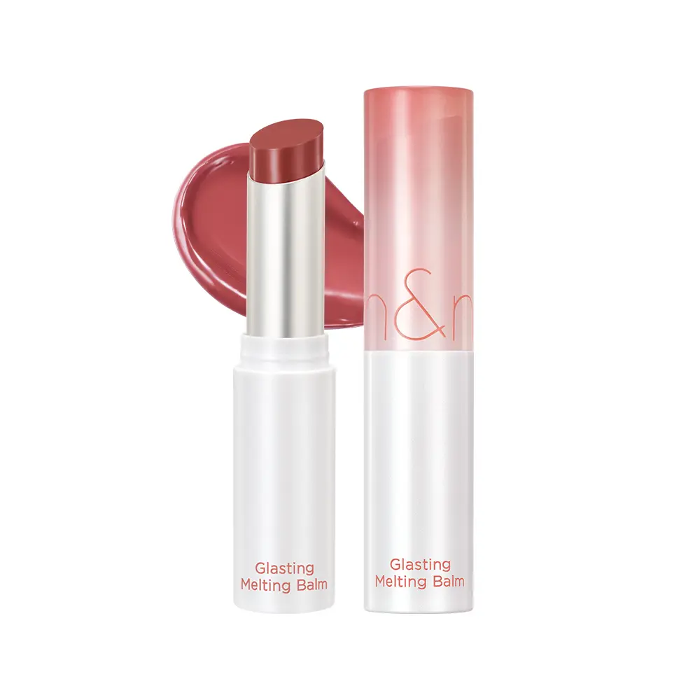 rom&nd Glasting Melting Balm, Hydrating Tinted Lip Moisturizer, Vegan Beauty Products for Glossy Lips - 11 Buffy Coral, 3.5g, Tinted Lip Balm