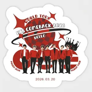 K Pop 2026 Comeback World Tour Inspired Sticker Set, Fifth Album Era Fan Collectible Decals, Concert Memory Aesthetic Artwork Pack, Music Culture Design, Unique Fandom Gift Idea